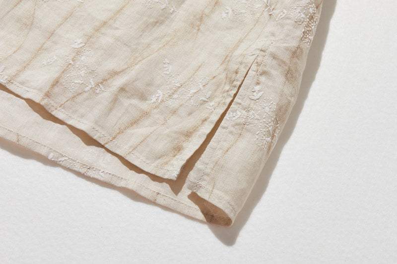 「きちんと感」と「リラックス感」の絶妙なバランス 7分袖ブラウス　麻100％　　250604