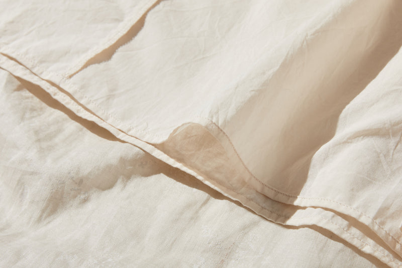 ナチュラルな大人可愛いを叶える 麻100% フラワーフレアスカート　ギャザースカート 　250706