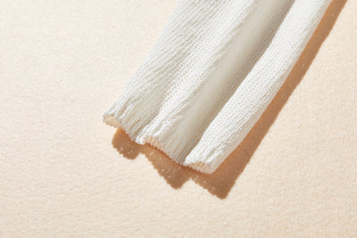 吸湿速乾！ 大人カジュアルニットプルオーバー　和紙糸ニット　オフィス対応　夏物ニット　ホワイト250805-1