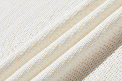 吸湿速乾！ 大人カジュアルニットプルオーバー　和紙糸ニット　オフィス対応　夏物ニット　ホワイト250805-1