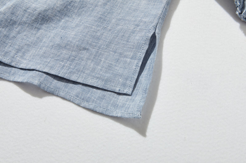 大人の上品で可愛らしい雰囲気をまとうリネン ブラウス　リネン100％　シャツブラウス 250914