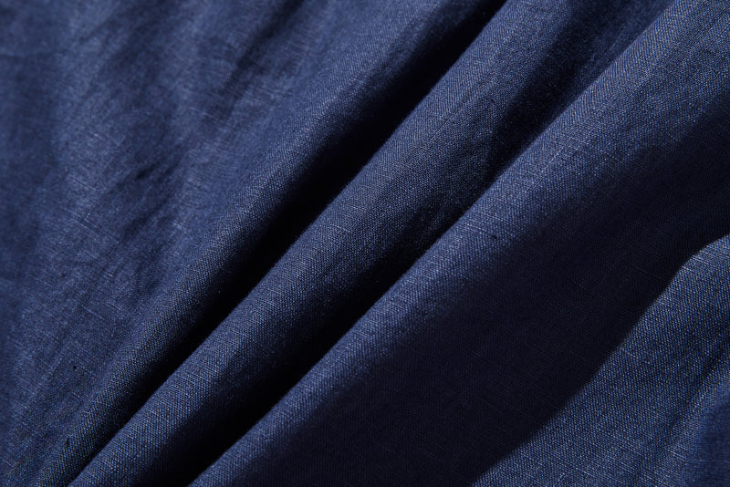 フロントフリルが可愛い フランチリネン100％　シャツブラウス 250913