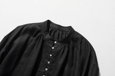 ナチュラルな風合いのリネン チュニック ベルキーリネン使用　　240311