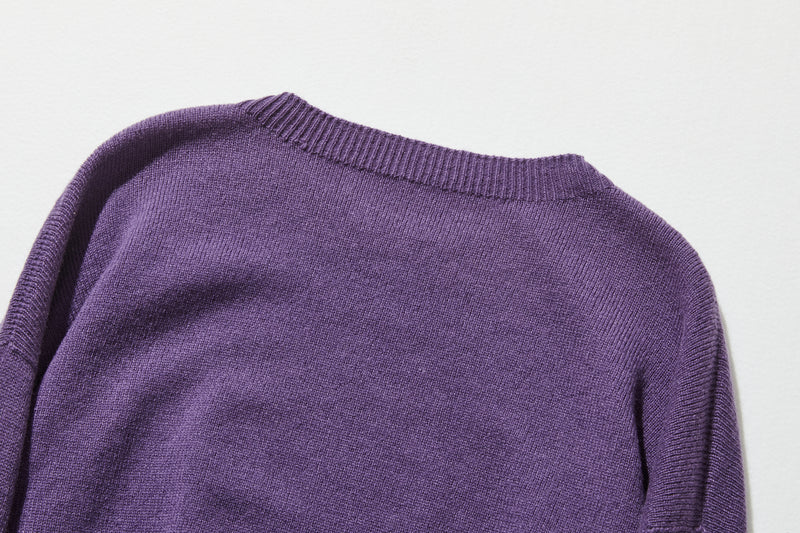"Number 1" Reliable Simple Design Wool Knit 100% Wool 231110