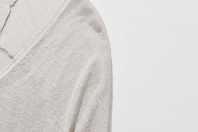 即使在炎熱的季節也能保持涼爽！四分之三袖亞麻開襟衫 防紫外線防曬 240701