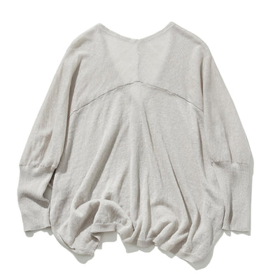 即使在炎熱的季節也能保持涼爽！四分之三袖亞麻開襟衫 防紫外線防曬 240701