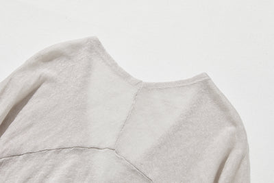 即使在炎熱的季節也能保持涼爽！四分之三袖亞麻開襟衫 防紫外線防曬 240701