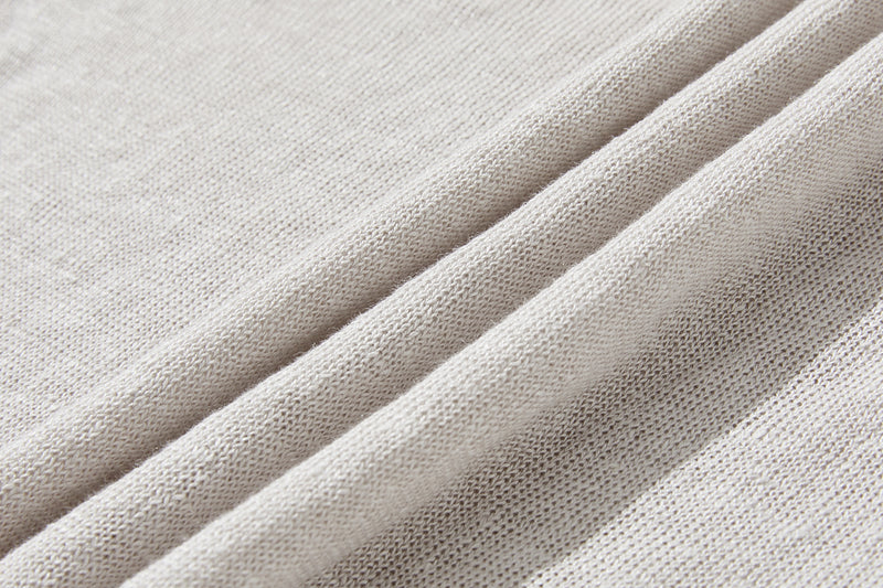 即使在炎熱的季節也能保持涼爽！四分之三袖亞麻開襟衫 防紫外線防曬 240701