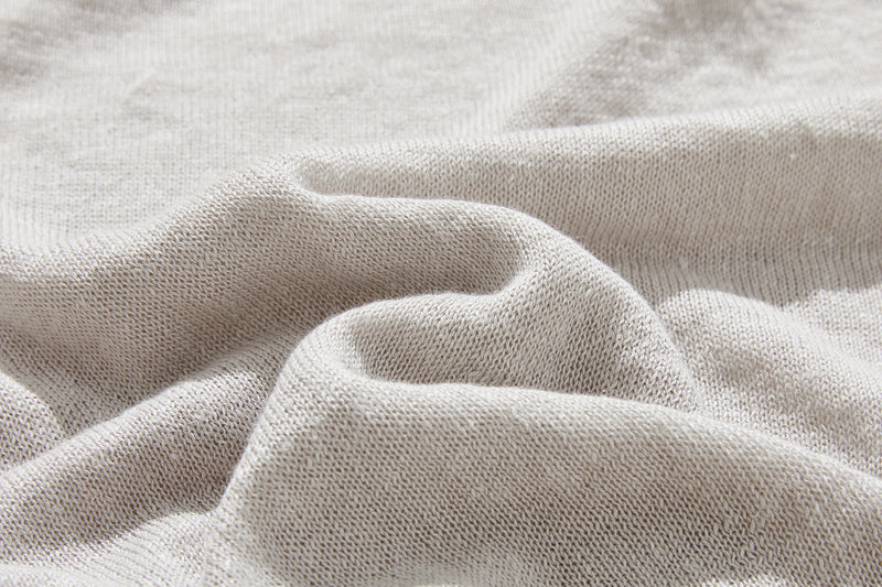 即使在炎熱的季節也能保持涼爽！四分之三袖亞麻開襟衫 防紫外線防曬 240701