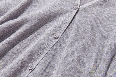 即使在炎熱的季節也能保持涼爽！四分之三袖亞麻開襟衫 防紫外線防曬 240701