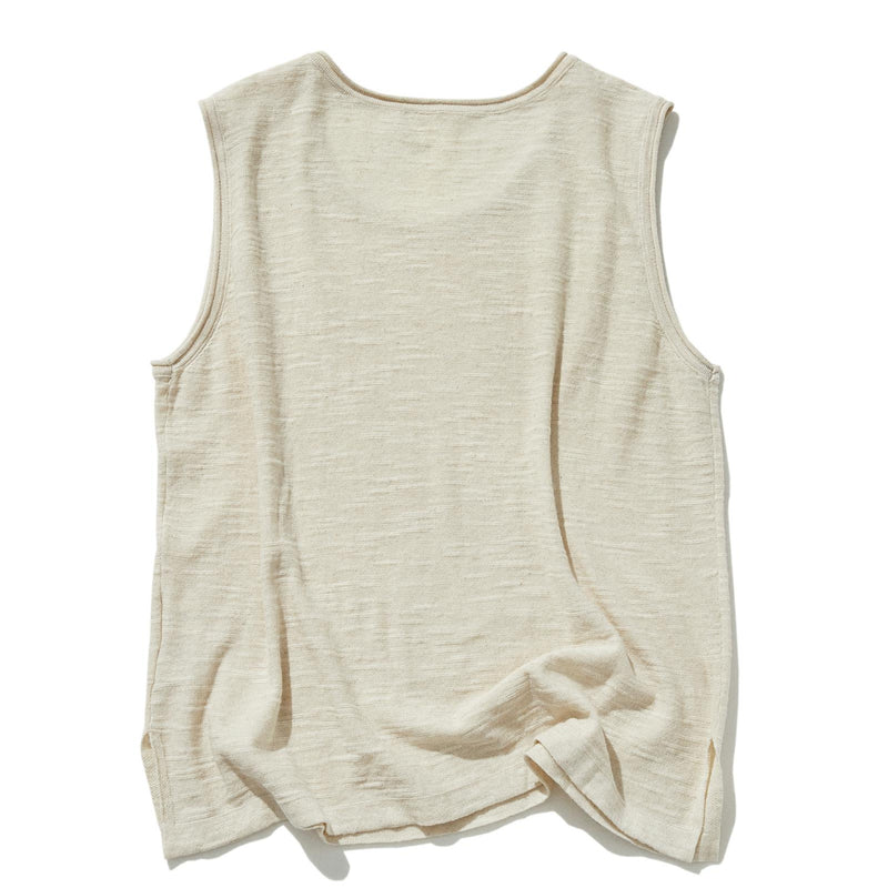 毎日、心地よく着られる実力派タンクトップ　コットンリネントップス    240702