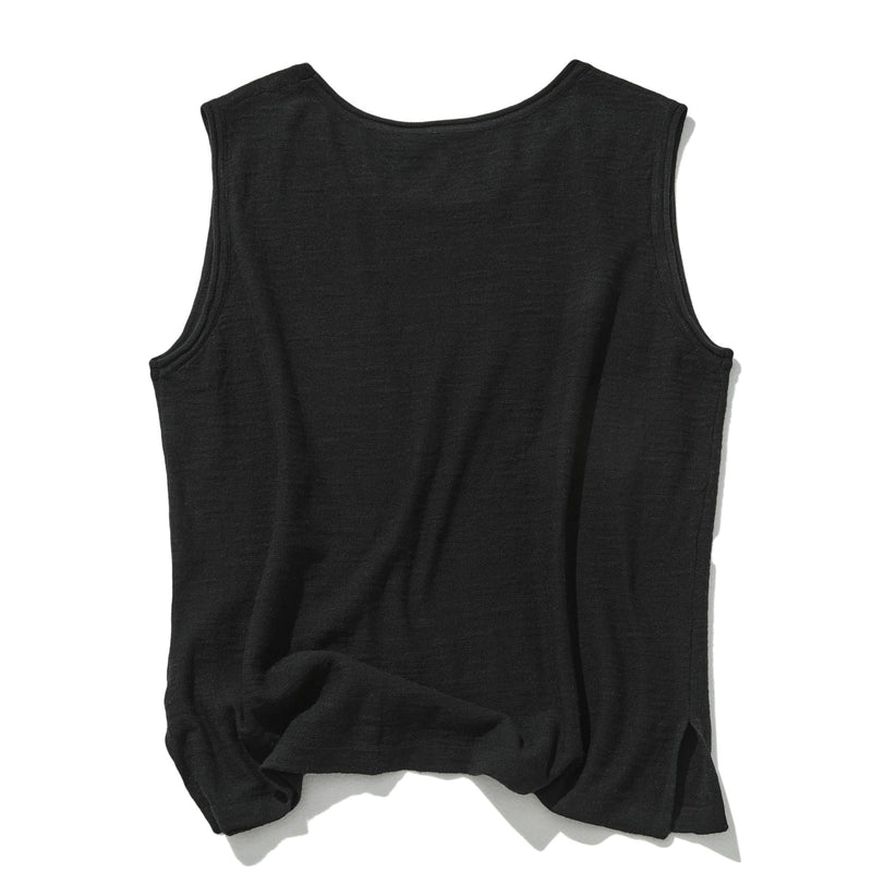 毎日、心地よく着られる実力派タンクトップ　コットンリネントップス    240702