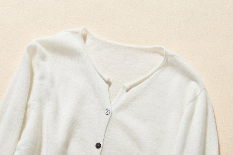 輕盈、溫暖、優雅的羊絨開襟衫 100% 羊絨 241102 