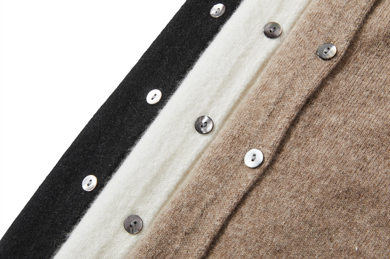 輕盈、溫暖、優雅的羊絨開襟衫 100% 羊絨 241102 