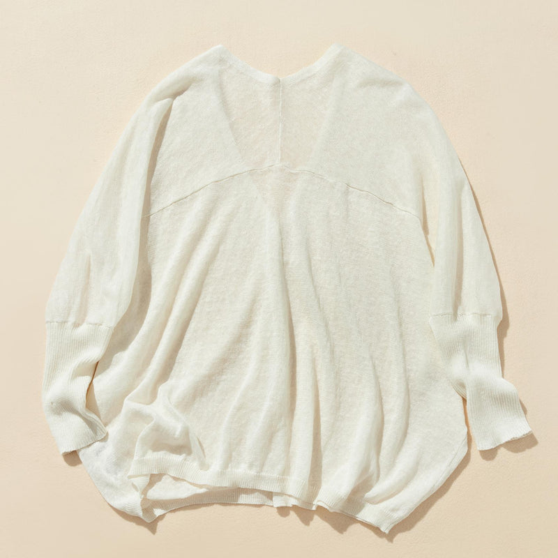 即使在炎熱的季節也能保持涼爽！四分之三袖亞麻開襟衫 防紫外線防曬 240701