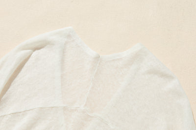 即使在炎熱的季節也能保持涼爽！四分之三袖亞麻開襟衫 防紫外線防曬 240701