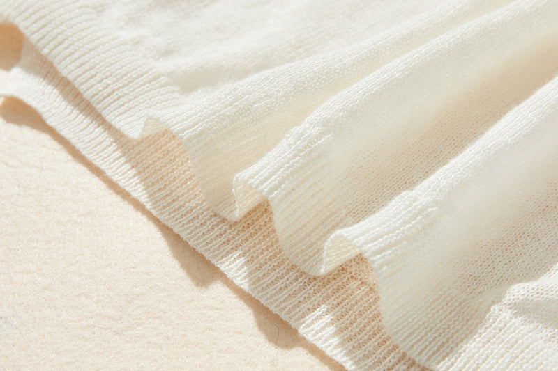 即使在炎熱的季節也能保持涼爽！四分之三袖亞麻開襟衫 防紫外線防曬 240701