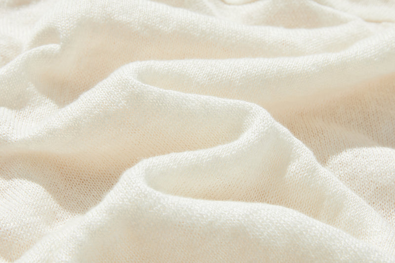 即使在炎熱的季節也能保持涼爽！四分之三袖亞麻開襟衫 防紫外線防曬 240701