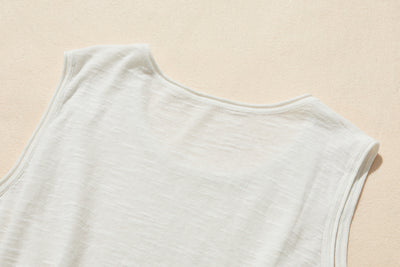 毎日、心地よく着られる実力派タンクトップ　コットンリネントップス    240702