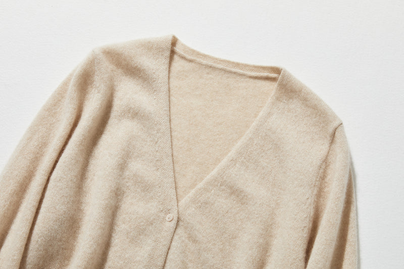 可長期穿著的羊絨開襟衫 V領開襟衫 100%羊絨 241101 