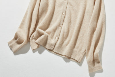 可長期穿著的羊絨開襟衫 V領開襟衫 100%羊絨 241101 