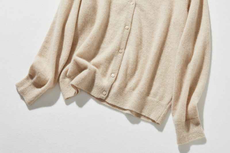 可長期穿著的羊絨開襟衫 V領開襟衫 100%羊絨 241101 