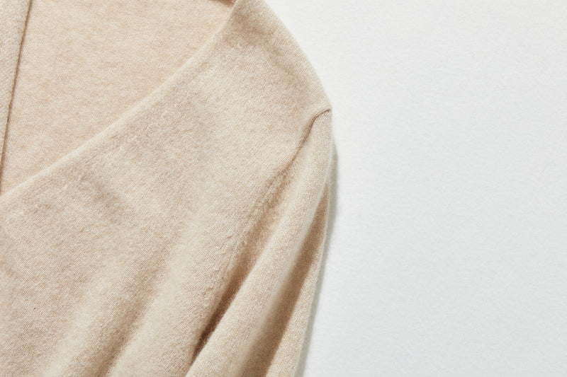 可長期穿著的羊絨開襟衫 V領開襟衫 100%羊絨 241101 