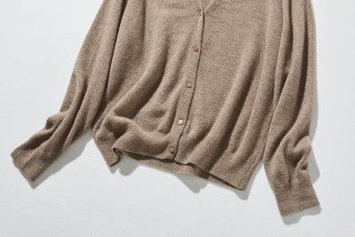 可長期穿著的羊絨開襟衫 V領開襟衫 100%羊絨 241101 