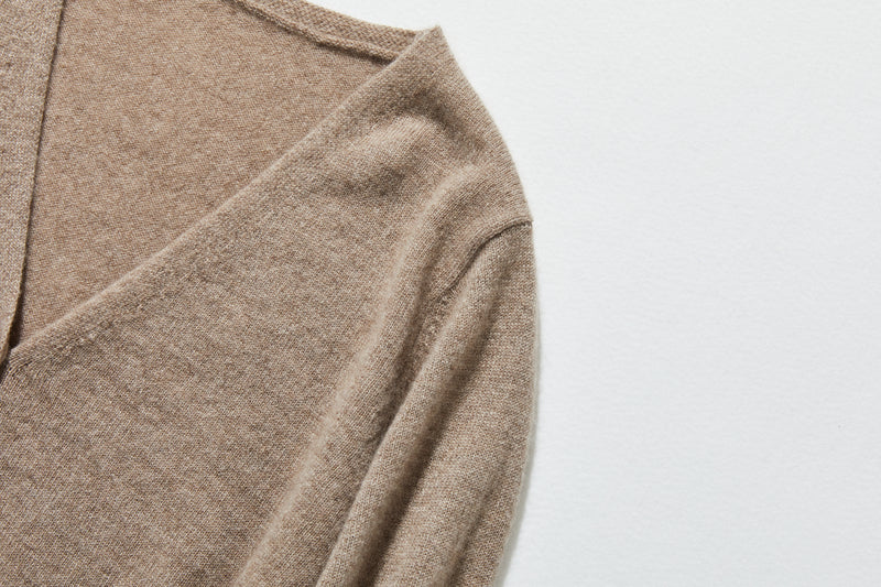 可長期穿著的羊絨開襟衫 V領開襟衫 100%羊絨 241101 