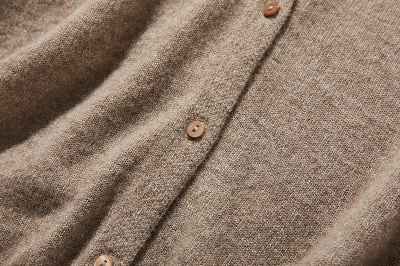 可長期穿著的羊絨開襟衫 V領開襟衫 100%羊絨 241101 