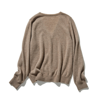 可長期穿著的羊絨開襟衫 V領開襟衫 100%羊絨 241101 