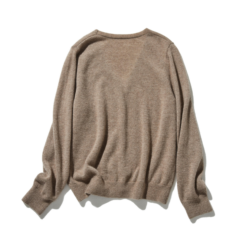 可長期穿著的羊絨開襟衫 V領開襟衫 100%羊絨 241101 