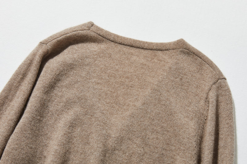 可長期穿著的羊絨開襟衫 V領開襟衫 100%羊絨 241101 