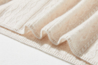 冬の定番に、立体アラン模様の美しい一品　カシミヤとウールのハイネックニット　セーター　251122