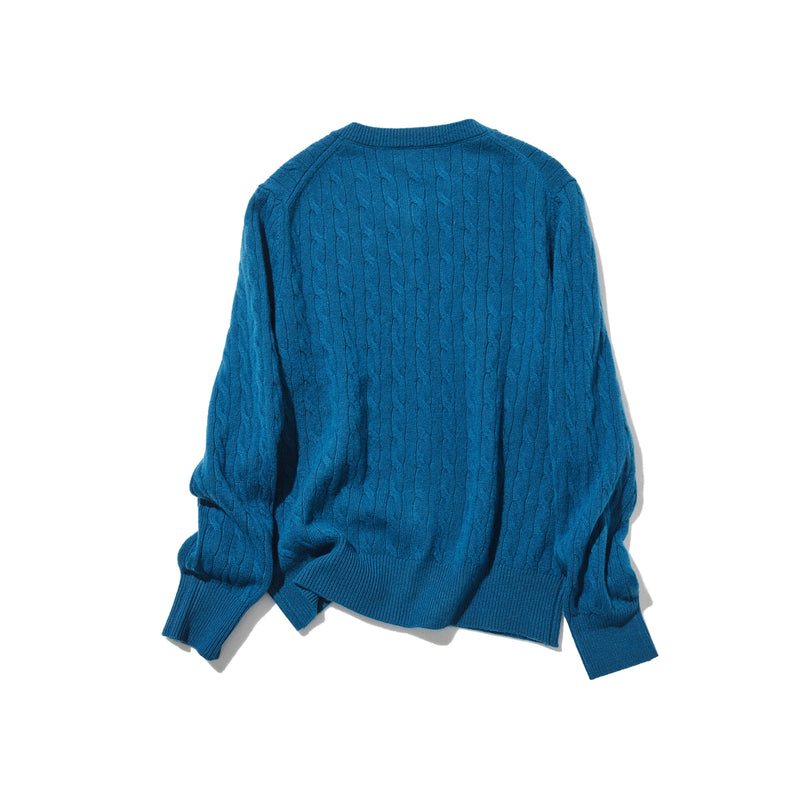 時代を超えて愛されるケーブル編みカーディガン　ウール100％カーディガン ウールニット　251121