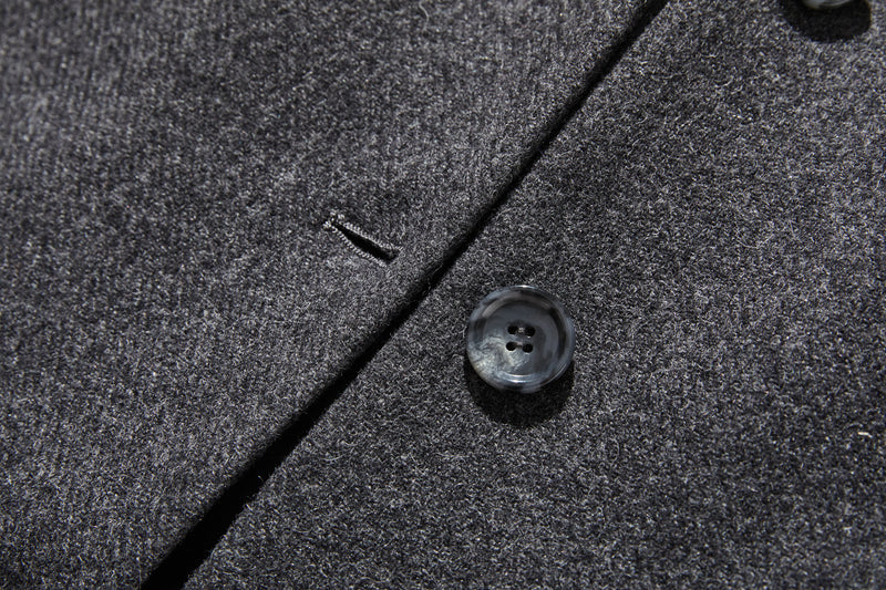 成人也想穿的時尚羊毛大衣 中長版大衣 深灰色 191205-14 