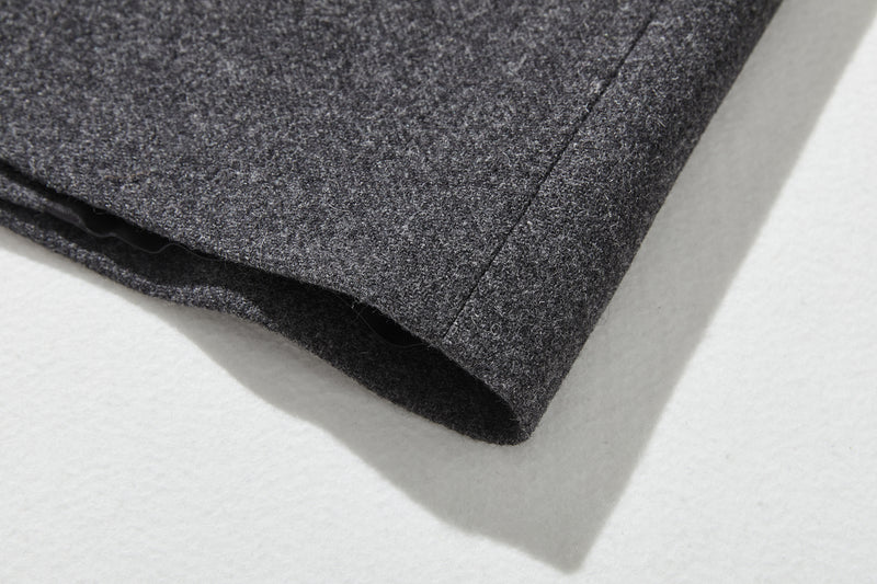 成人也想穿的時尚羊毛大衣 中長版大衣 深灰色 191205-14 