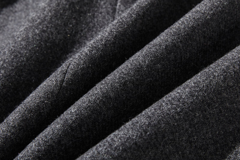 成人也想穿的時尚羊毛大衣 中長版大衣 深灰色 191205-14 