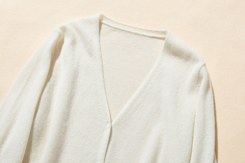 可長期穿著的羊絨開襟衫 V領開襟衫 100%羊絨 241101 