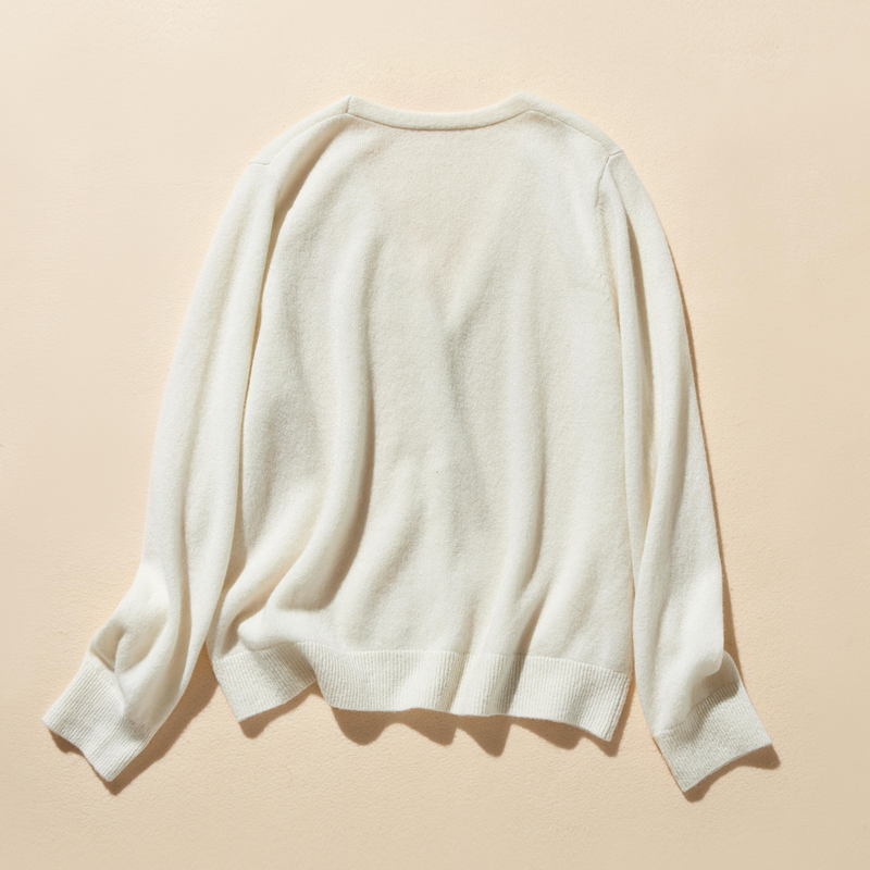 可長期穿著的羊絨開襟衫 V領開襟衫 100%羊絨 241101 