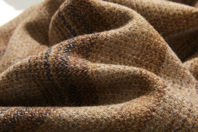 ★20% Off★ A sophisticated, sophisticated stand-collar 100% wool coat with a check pattern. 231108-1