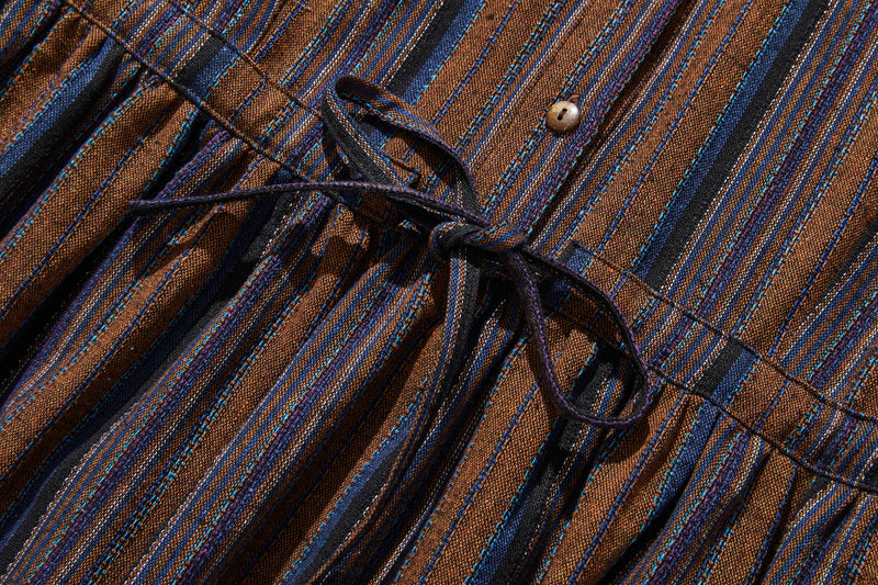 Vintage-inspired ruffle collar dress, long dress 240302-1