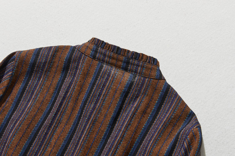 Vintage-inspired ruffle collar dress, long dress 240302-1