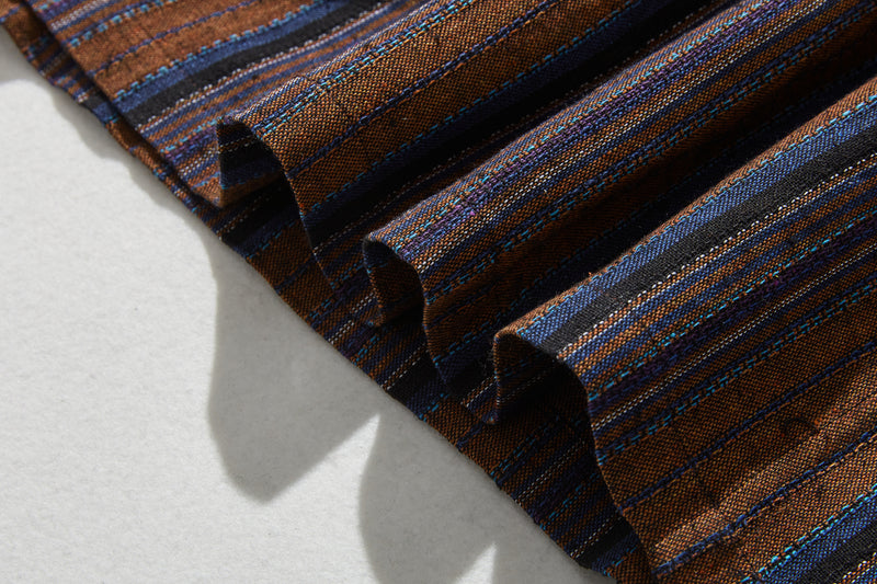 Vintage-inspired ruffle collar dress, long dress 240302-1