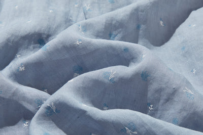 夏の定番！エアリー麻のブラウス　小花プリント　超ゆったりシルエット　250801