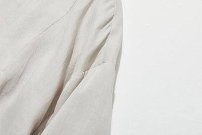 暑い季節もおしゃれと快適さを両立　麻混　ブラウス　9分袖ブラウス　250802