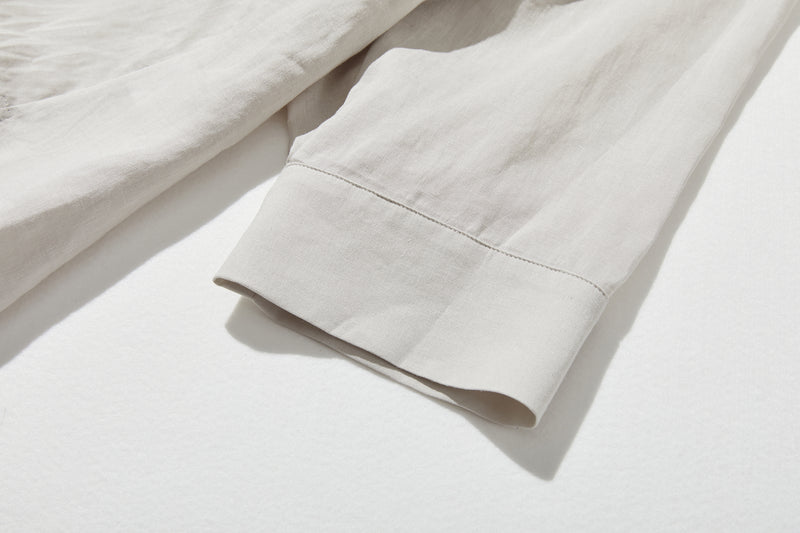 暑い季節もおしゃれと快適さを両立　麻混　ブラウス　9分袖ブラウス　250802