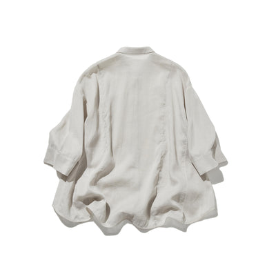 暑い季節もおしゃれと快適さを両立　麻混　ブラウス　9分袖ブラウス　250802