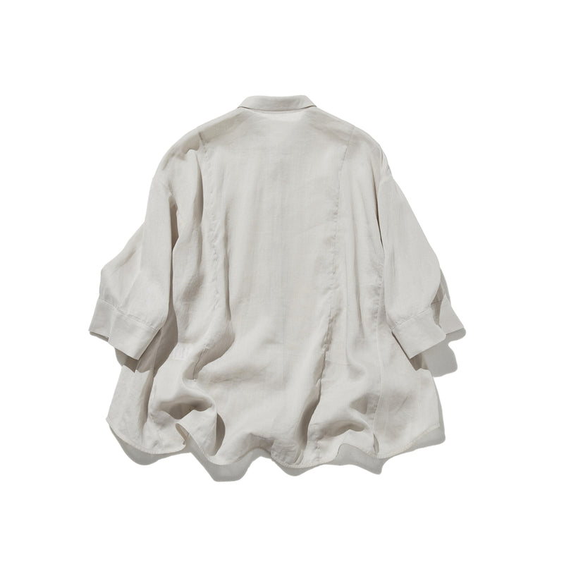 暑い季節もおしゃれと快適さを両立　麻混　ブラウス　9分袖ブラウス　250802