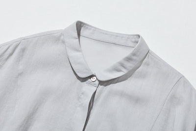 暑い季節もおしゃれと快適さを両立　麻混　ブラウス　9分袖ブラウス　250802